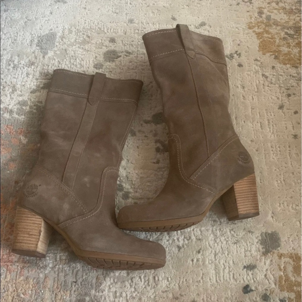 Timberland Suede Boots, Gray, Size 9